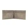 Custom zip pocket travel men genuine leather money bag purse leather wallet with money clip