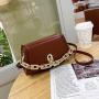 High Quality Fashion Women Bag Leather Customs Handbags PU Shoulder Bag Strong Chain Small Flap Crossbody Bags for Women