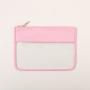 Wholesale flat candy color clear pouch blank clear zipper transparent makeup bag ladies pouch cosmetic travel pvc cosmetic bag