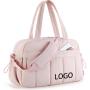 Wholesale Custom Logo Pink Color Puffer Duffel Bag Travel Tote For Daily Commute Crossbody Bag Quilted Duffle Bag