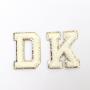 2022 Keymay Popular Stock RTS DIY Personalized  5.5cm Height A-Z Patches Sticker Self Adhesive Alphabet  Chenille Letter Patches