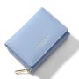 Wholesale Simple Women's Short Wallets Female Purses Card Holder Wallets Leather Coin Money Clip Bag 3 Folded Wallet carteras para mujer