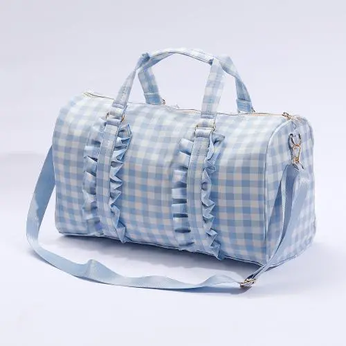 New Trends Hot Sale Designer Large Capacity Portable Ruffle Custom Duffle Bags Sports Duffel Bags Traveling Sports Bag