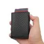 Wholesale Pu Leather Metal Business Card Holder Aluminum Leather Card Holder Wallet