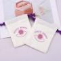 OEM Factory Reusable Custom Logo Printing Brush Canvas Earring Bracelet Storage Bag Small Soft Cotton Drawstring Jewelry Pouch