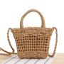 ZR780 Beach Bag Handbag Women Fashion Handmade Half-Round Rattan Woven Straw Summer Messenger Crossbody Bag Girls Lady Straw Bag