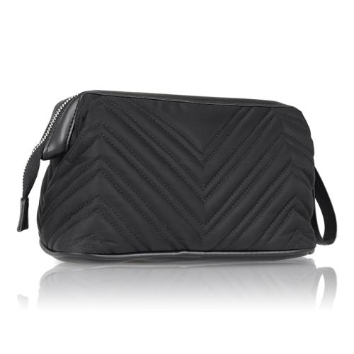 High Capacity Leather Makeup Travel Case Brush Organizer Bag Leather Travel Toiletry Cosmetic Bag