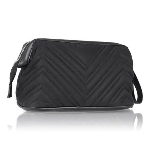 High Capacity Leather Makeup Travel Case Brush Organizer Bag Leather Travel Toiletry Cosmetic Bag