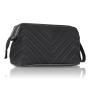High Capacity Leather Makeup Travel Case Brush Organizer Bag Leather Travel Toiletry Cosmetic Bag