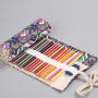 HR207 Stationery Ethnic Style Canvas Printing Simple Pen Roll Rope Bag Sketch Color Pencil Curtain Pouch Brush Pen Storage Bag