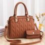 New Wholesale Embroidered Letter Handbags Fashion 2 Pieces Set Women Hand Bags Women Handbags Ladies
