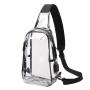 HR115 Men's New With USB Charge Chest Bag Fashion PVC Transparent Waterproof Shoulder Bag Technology Fashion Trend Crossbody Bag