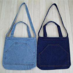 New Women's Denim Diagonal Canvas Bag Multi-Use College Student Make-Up Bag with Waterproof Feature Fashion Style