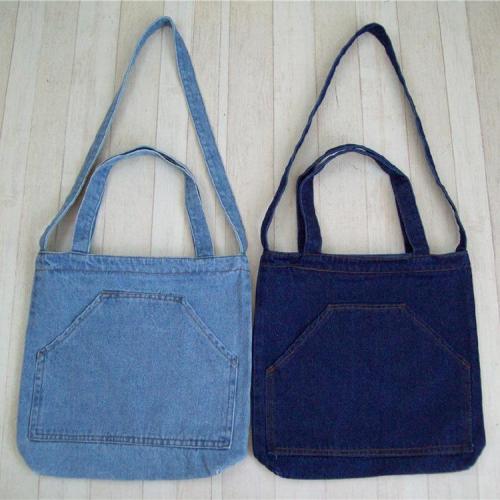 New Women's Denim Diagonal Canvas Bag Multi-Use College Student Make-Up Bag with Waterproof Feature Fashion Style