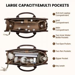 LOVEVOOK fashion office work bags for women 15.6 17in computer purses large capacity Lightweight Briefcase  Laptop Tote handbags