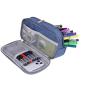 HR205 New Boy and Girl's Multifunctional Pencil Case Nylon Stationery Box Primary School Multi-layer Pencil Case Storage Pouch