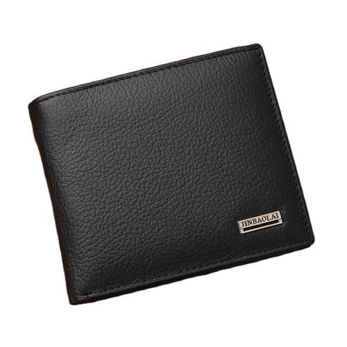 OEM178 Short Genuine Leather Men Wallets Fashion Coin Pocket Card Holder Men Purse Simple Quality Male Wallets