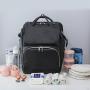 PU Leather Diaper Bag Baby Diaper Bag with Changing Station Waterproof  Leather Diaper Backpack
