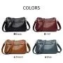 Classical vegan leather bags women handbags ladies mom brown shoulder bag cross-body leather bags