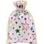 Gelory 5x7 Inch Color Star Burlap Gift Linen Drawstring Bags Jewelry Pouches For Party Wedding Favors Crafts