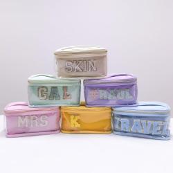 Wholesale Portable Handle Waterproof Transparent Open Top Makeup Cosmetic Organizer Clear Toiletry Bags Large Travel Bag