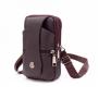 New leather multi-functional waist bag for men wearing leather belts