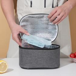 Gelory Portable Insulation Bag Student Lunch Box Bag Aluminum Foil Thickened Cold Storage Lunch Bag Waterproof
