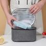 Gelory Portable Insulation Bag Student Lunch Box Bag Aluminum Foil Thickened Cold Storage Lunch Bag Waterproof
