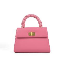 Wholesale Price New Model Fashion Trendy Bags Twist  Braid Short Handle Plain PU Leather Shoulder Crossbody bags For Girls