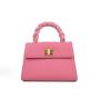Wholesale Price New Model Fashion Trendy Bags Twist  Braid Short Handle Plain PU Leather Shoulder Crossbody bags For Girls