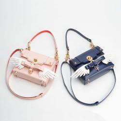 Custom Angel white wings PU cute decorative women's bag Portable zipper shoulder niche design plus logo Tote bag