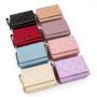 New Women's Short Style Simple Embroidered Love Multi Card Wallet
