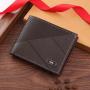 New men's wallet short thin section trend money clip multi card position leisure embossed youth card bag