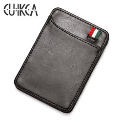 CUIKCA Wholesale Business Id Card Holder Credit Card Hold Atm Pu Leather Cover Magic Wallet