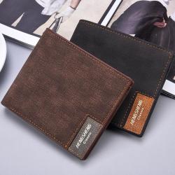 OEM009 New Men Retro PU leather Short Men Wallet Waterproof Slim Simple Male Wallet For Men Purse Business ID Credit Card Holder