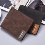 OEM009 New Men Retro PU leather Short Men Wallet Waterproof Slim Simple Male Wallet For Men Purse Business ID Credit Card Holder