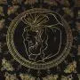 Factory Custom Black Velvet Material Tablecloth Tarot Bag Hot Stamping Drawstring Dices Poker Card Dust Pouch