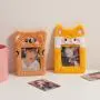 2023 Fashion Cute Kpop Custom Design Clear PVC Window Plush Embroidery Frog Photo Card Holder With Keychain