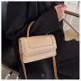 Women's 2022 New Leisure Trend Women's Bag Fashion High Texture Women's Handbag Pu Solid Color Embroidery Thread Shoulder Bag