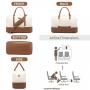 Custom logo Fashion PU Duffel Canvas Garment Bag with Shoe Compartment Toiletry Pouch Flight-Approved Luggage Duffle Travel Bags