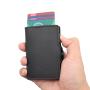 Wholesale Aluminium Rfid Blocking Pop-up Card Holder Leather Pop Up Card Holder Wallet