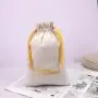 New Arrival Drawstring Cotton Packing Bag For Cosmetic Skincare Product Gift Reusable Custom Logo Printed Muslin Pouch