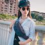 LOVEVOOK 2021 fanny pack womens crossbody belt bag for girls small purse waist pack women ladies geometric luminous fanny bag