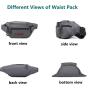 Gelory New Trendy Multi Function Waterproof Waist Bag Shoulder Pack Cross-body Chest Bag With Fashion 6 Zipper Pockets