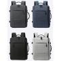 HR766 USB Charge Port Men's Expandable Backpack Fashion Waterproof Leisure Travel Backpack Oxford Business Laptop Backpack