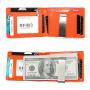 CNL001 Mens Genuine Leather Wallet Slim RFID Blocking Wallets With Money Clip For Mens Design Credit Card Holders