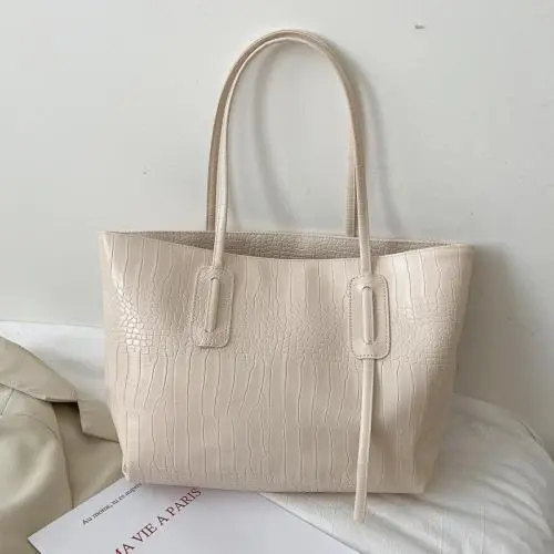Simple and Large Capacity Bags for Women, New Style Fashionable Versatile ins Shoulder Bag, Internet Celebrity Handheld Tote