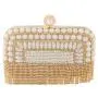 Wholesale ladies clutch bags ladies party purse rhinestone tassel pearl bag handbag evening bags for woman