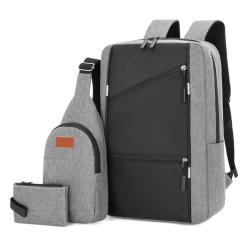 ZF372Laptop Bag USB Charger Computer Cover Backpack Oxford Fabric Waterproof Zipper Print Logo Gift Backpack Business Schoolbag