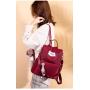 Gelory Hot Sale Fashion Unisex Versatile Leisure Large Capacity Zipper Backpack Students Oxford Cloth Anti-Theft Schoolbag